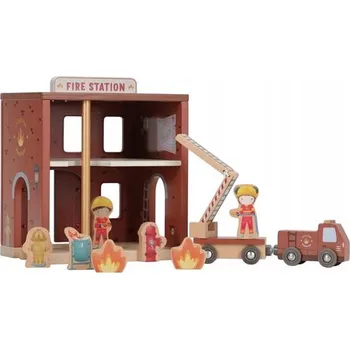 Dřevěná hračka Little Dutch Hasičská stanice FSC