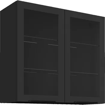 Kuchyňská linka Horní skřínka - 80 GS-72 2F, Černá mat/Černá