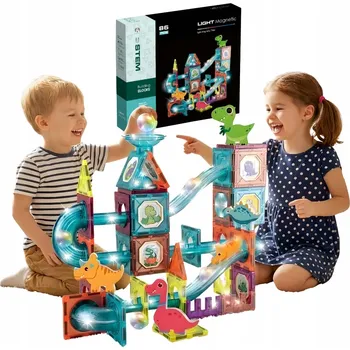ostatní stavebnice Stavebnice stavební kostky Svítící LED dráha Sada pro děti 86 dílků