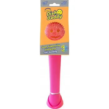 Houbička Houbička na drhnutí s rukojetí Scrub Daddy Dish Wand s dávkovačem