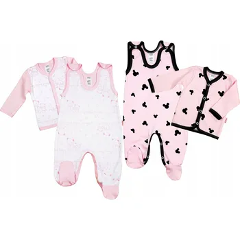 Dupačky Kabátek + Dupačky 2 ks Myška/Medvídci Růžová 74 KLEKLE