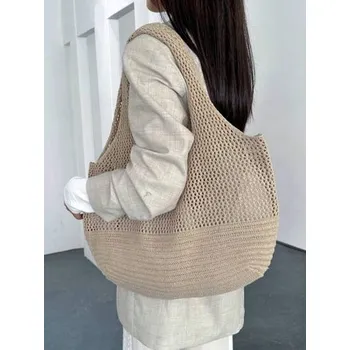 Shein shopper taška plátěná béžová