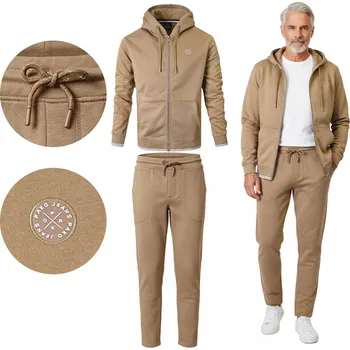 Pánská mikina TEPLÁKOVKA Pánský KOMPLET 3XL Bavlněná mikina s kapucí a zateplené kalhoty