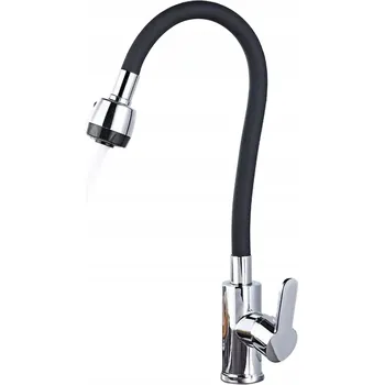 Vodovodní baterie Kuchyňská stojánková baterie Maibang Flex černá, stříbrná