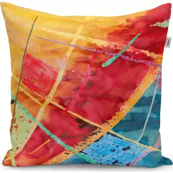 Polštář Sablio Polštář Barevné čáry - 50x50 cm