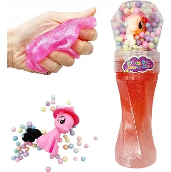 Modelovací hmota NORIMPEX Želová modelovací hmota Slime s kuličkami a poníkem