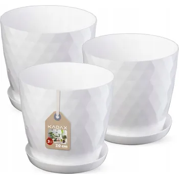 Květináč Bílý plast Květináč Kadax 20 cm x 20 x 19 cm