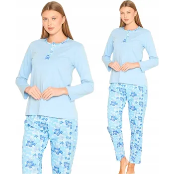 Dámské pyžamo DÁMSKÉ PYŽAMO BAVLNA MORELLA DLOUHÝ RUKÁV DLOUHÉ KALHOTY ELEGANTNÍ XXL