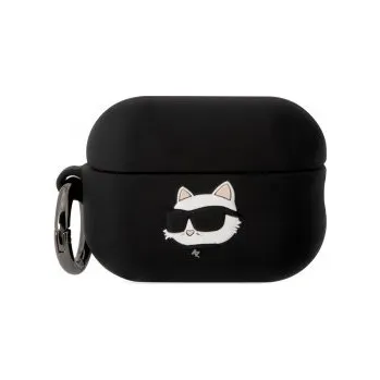 Karl Lagerfeld 3D Logo NFT Choupette Head Silikonové Pouzdro pro Airpods Pro 2 Black
