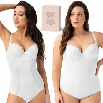 Body 184 Livia Body Gorsenia s košíčky - bílé