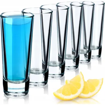Sklenice Skleničky na likér, skleničky na likér, sklenice na vodku , koktejlové skleničky . Sada sklenic na vodku a likér Kadax bezbarvá 60 Ml 6 ks
