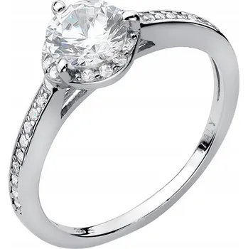Prsten KLASICKÝ STŘÍBRNÝ PRSTÝNEK 925 se ZIRKONY vel. 15