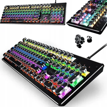 Klávesnice Mechanická klávesnice T-WOLF s RGB podsvícením ARABIC USB