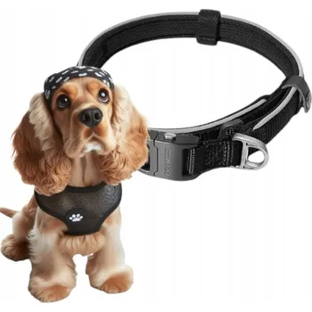 Obojek pro psa Materiálový obojek pro psa s odrazkou Dogness vel. M