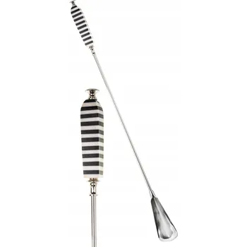 Lžíce na botu Dlouhá kovová stříbrná lžíce na boty