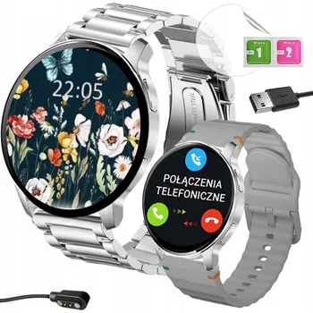 Hodinky Chytré Hodinky dámské hodinky PL MENU HOVORY SMART WATCH SILVER WATCH 7 PRO