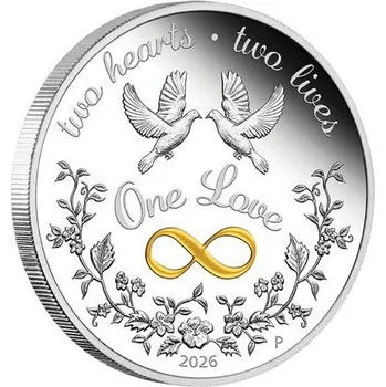 Stříbrná mince One Love 1 Oz 2026 Color PROOF
