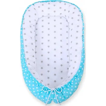 Zavinovačka Oboustranné hnízdečko pro miminko, ohrádka zavinovačka Premium BOBONO - šedé hvězdičky/š