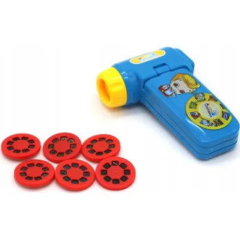 Hračka pro nejmenší Přenosný projektor s kamerou pro děti - Modrý + 6 filmových pásů