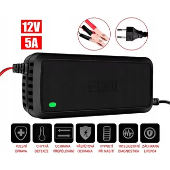 Wake-up nabíječka 12V 5A pro záchranu LiFePo4 baterie