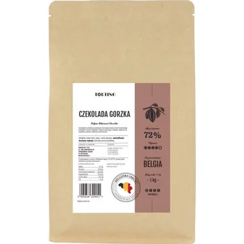 Čokoláda Hořká čokoláda belgická 72% 1 kg Tortino