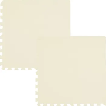 Pěnová podlahová podložka HUMBI 120 × 60 cm, velké voděodolné puzzle, krémová, 2 ks