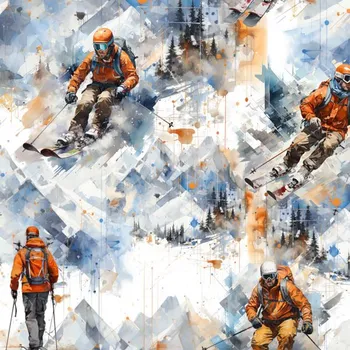 Zimní softshell s ecru beránkem premium 20000 / 10000 horský lyžař