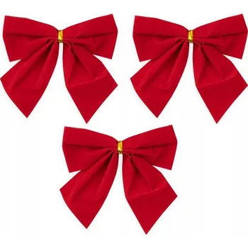 Vánoční dekorace MAŠLE ozdobné vánoční ČERVENÉ 12 cm 3 ks VÁNOCE