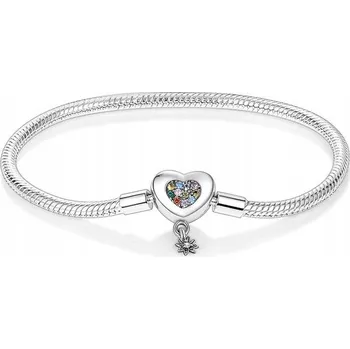 Náramek Modulární náramek STŘÍBRO 925 Srdce 16 cm