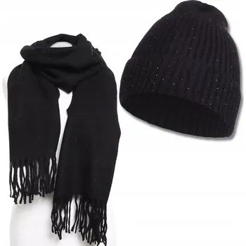 Čepice Moraj sada: čepice a šála, univerzální velikost, černá