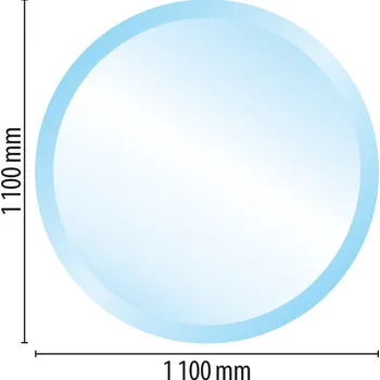 Sklo pod kamna typ H1, Ø 1100 mm 8 mm