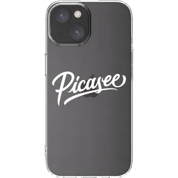 Pouzdro na mobilní telefon Picasee silikonový průhledný obal pro Apple iPhone 15 - Picasee - old logo - white