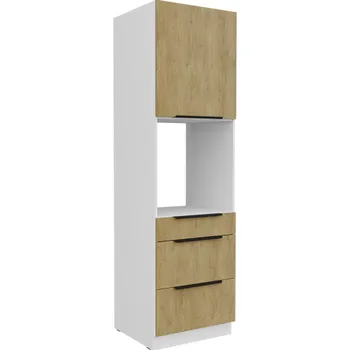 Kuchyňská linka Potravinová skříň 60 DPS 210 3S 1F Premium Box, v provedení dub Cremona/bílá