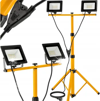 HALOGEN LED Reflektor 200W 2x100W STOJAN Stavební Pracovní S Kabelem 1,5m