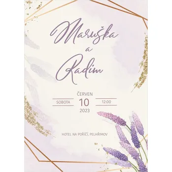 Svatební dekorace Svatební oznámení 262 - Levandulové