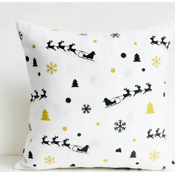 Povlak na dekorativní polštářek Vánoční Povlak Na Polštář 40 x 40 cm 100% Bavlna, Vánoce