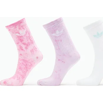 Pánské oblečení Ponožky adidas Tie Dye Crew Socks 3-Pack Bliss Pink L