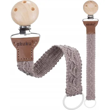 klip na dudlíky Klip na dudlík Akuku béžový