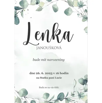 Pozvánka Narozeninová pozvánka 15 - BOHO styl I.