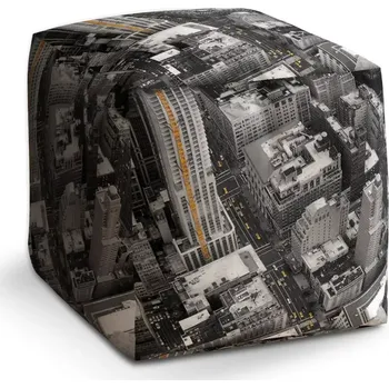 Taburet Sablio Taburet Cube Pohled z mrakodrapu: 40x40x40 cm