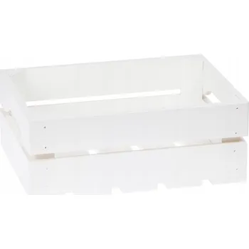 Obraz DŘEVĚNÁ BÍLÁ KRABIČKA 31x22x12cm DÁREK košík