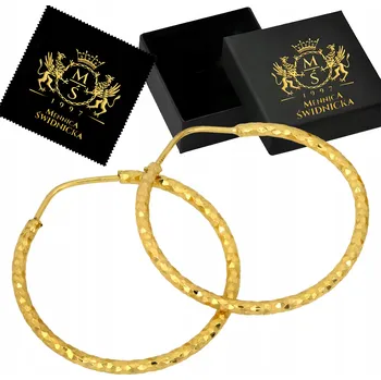 Náušnice Stříbrné Náušnice Pozlacená kolečka 26 mm Lesklé Stříbro 925 Dámské Šperky