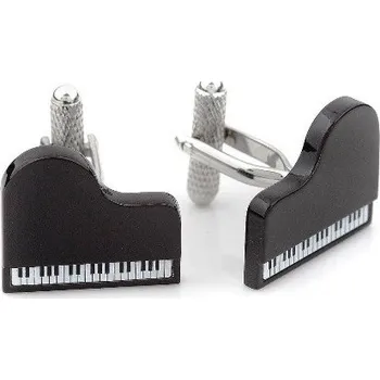 Manžetový knoflíček Manžetové knoflíčky klavír Černá