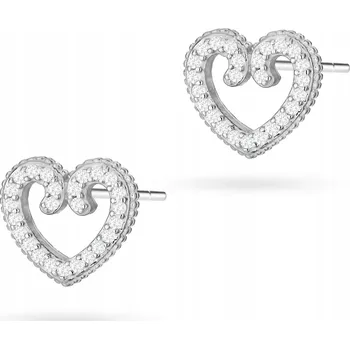 Náušnice STŘÍBRNÉ Dámské NÁUŠNICE ryzost 925 Srdíčka se Zirkony na Puzetku