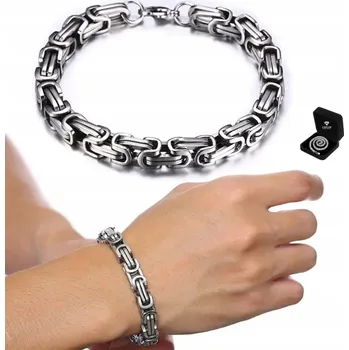 Náramek Náramek Stříbrný Pánský Náramek HRUBÝ Královský Byzantský + DÁREK