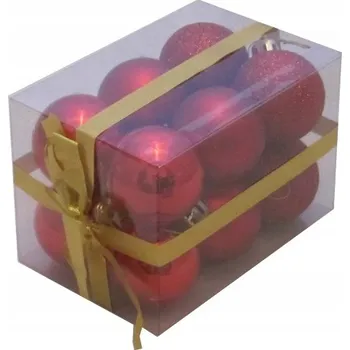 Vánoční dekorace Vánoční Baňky nerozbitné Zlaté 4,5 cm. Balení 12 Ks