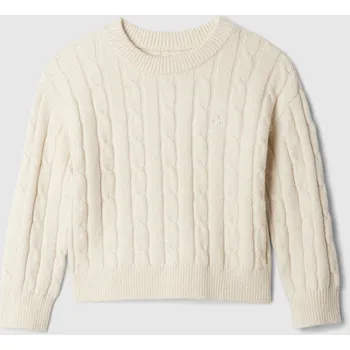 Dívčí svetr GAP dětský svetr béžový bavlna velikost 98