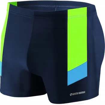 Pánské spodní prádlo Pánské plavkové boxerky vzor BD381 Tmavě modrá XL