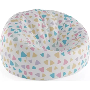 Sedací pytel Sablio Sedací vak Cocoon Barevné trojúhelníčky - 75 x 45 x 35 cm