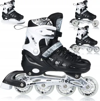 Kolečkové brusle Nils Extreme - 2v1 - černá - 35-38